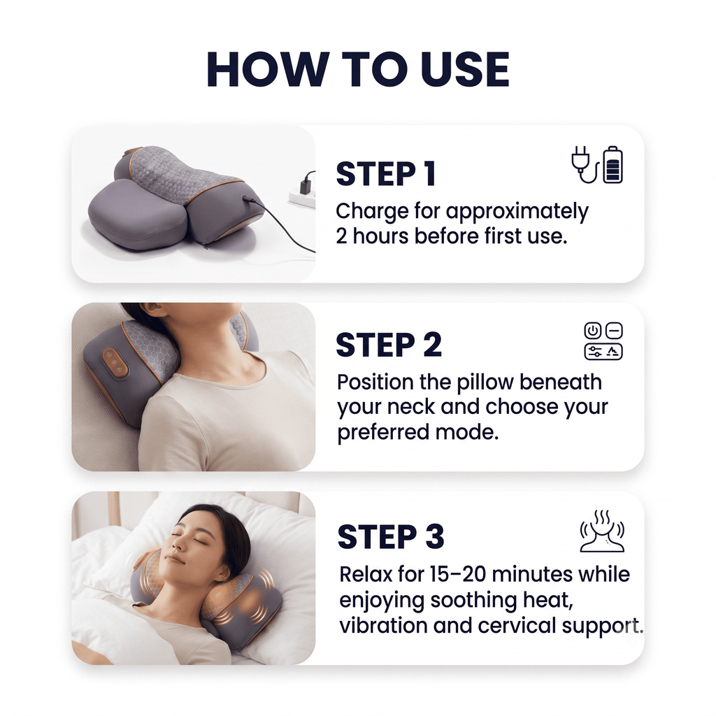 THE 3-IN-1 NECK & SHOULDER MASSAGE PILLOW