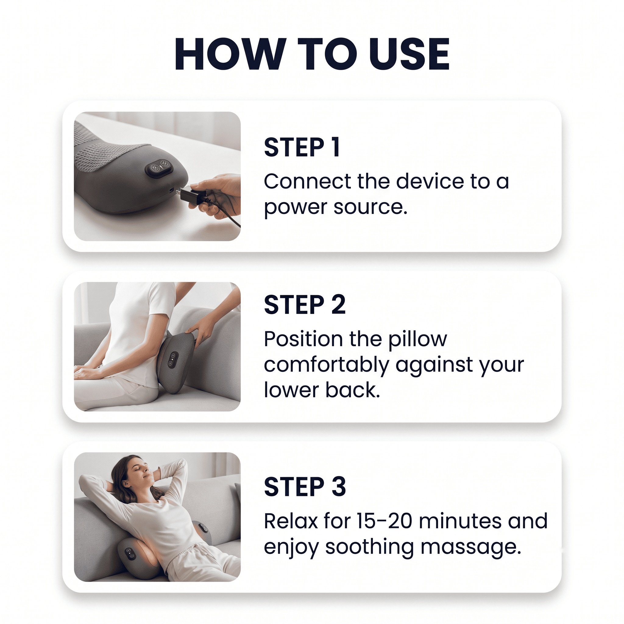 THE 3-IN-1 SHIATSU BACK & SHOULDER MASSAGER
